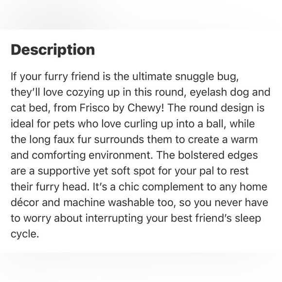 🐾FRISCO EYELASH PET BED🐾 - Picture 7 of 9